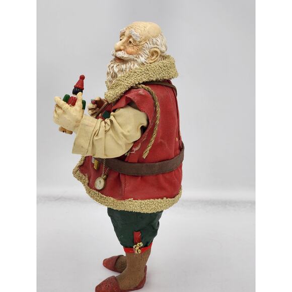 Midwest Importers Of Cannon Falls Santa Toymaker Holding Pinocchio Christmas 10" - Picture 15 of 16